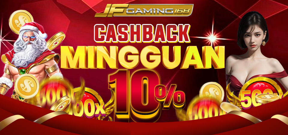 Bonus Cashback Mingguan 10%
